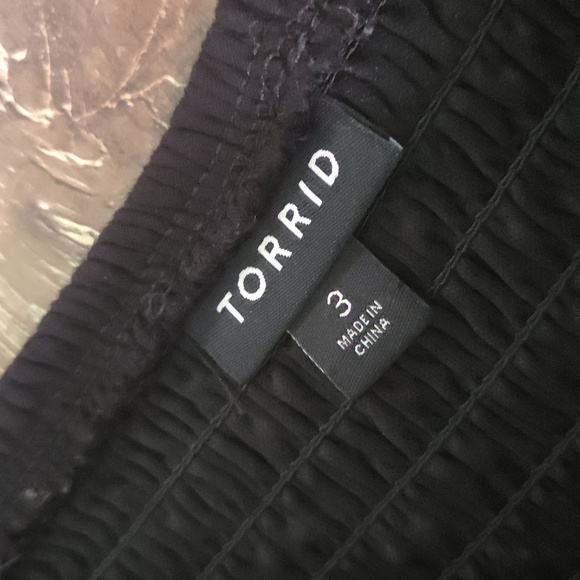 Torrid Challis Culotte Jumpsuit Black Sleeveless Jersey Knit Size 3 3X - Picture 7 of 9